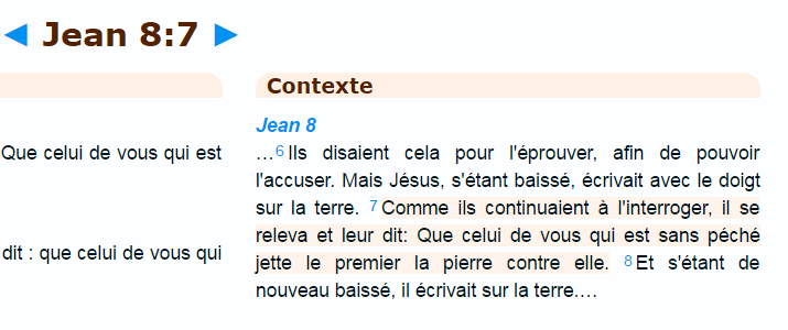 Bible Jean 8